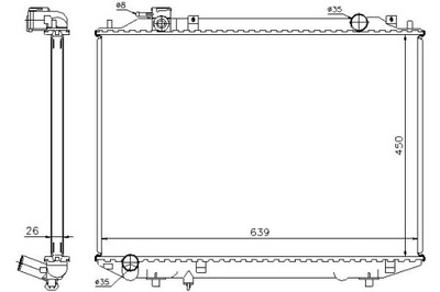 Nissens радіатор двигуна ford ranger mazda b-seri фото №1