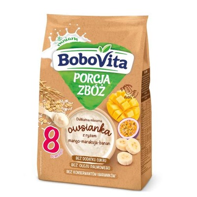 BoboVita Mleczna owsianka z ryżem mango, 210g