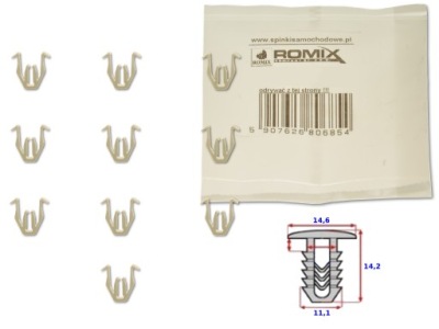 Toyota sienna 10- клипса клипса штифт стойка 10x фото №1