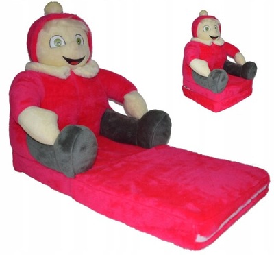 FOTEL PLUSZOWY MASZA ROZKŁADANY PUFA SOFA