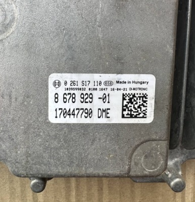 Блок керуючий двигуна ecu mini cooper f56 0261s17110 25189284 2017 фото №1
