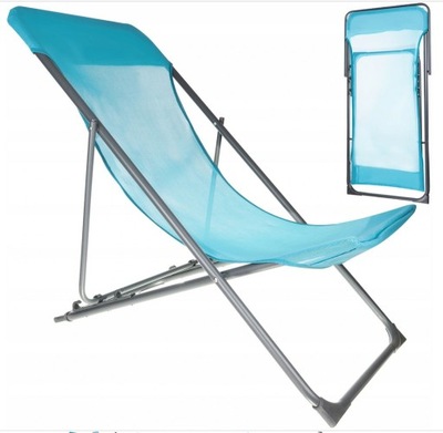 Krzesło Turystyczne Leżak na Plażę Składane Fotel