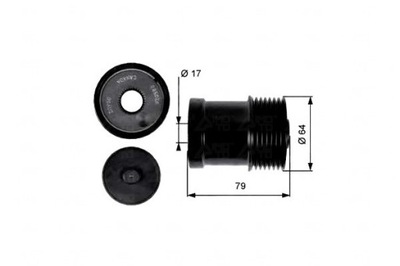Зчеплення генератора gates 2c1u10a352aa yp cr3914 фото №1