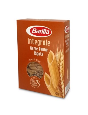 Barilla Mezze Penne Rigate Makaron Pełnoziarn 500g