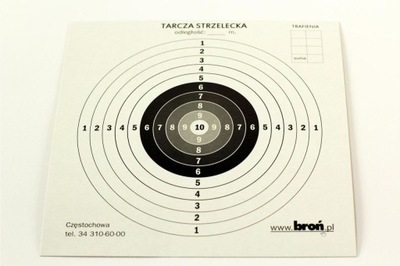Tarcze Papierowe Strzeleckie 17x17 cm 100 szt.