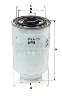 WK940/11X FILTRO COMBUSTIBLES  