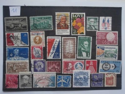 USA - zestaw 28 znaczków - nr 11 - kasowane
