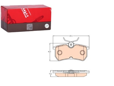 КОЛОДКИ ГАЛЬМІВНІ ЗАД FORD FIESTA VI FORD USA FOCUS FOCUS ZX3 FOCUS