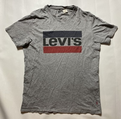 Levi's LEVI STRAUSS LEVIS ORYGINALNY szary T SHIRT koszulka rozmiar M