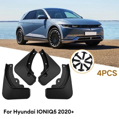 4PCS BLACK CAR FENDERS MUDGUARD FOR HYUNDAI IONIQ 5 2020 SPLASH GUA~56380