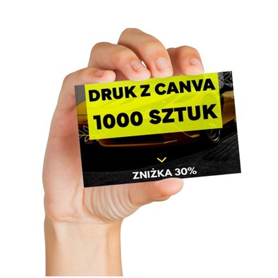 Wizytówki 85x55 mm DRUK Canva 1000 szt. kreda 350g