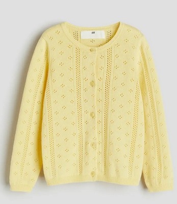 H&M sweter cienki kardigan ażurkowy 6-8 l 122/128 U266