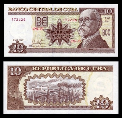 KUBA 10 Pesos 2017 P-117 UNC