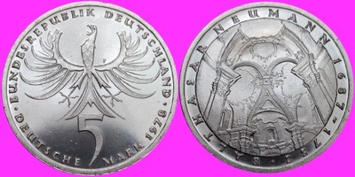 Niemcy 5 marek ;;F" 1978 SREBRO /1557