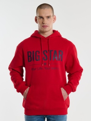 BIG STAR BLUZA MĘSKA Z KAPTUREM CZERWONA ASHLYNO 603 M