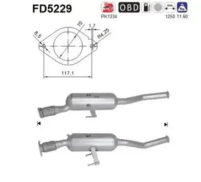 Фильтр частиц твердых fap dpf fd5229 as nissan фото №1