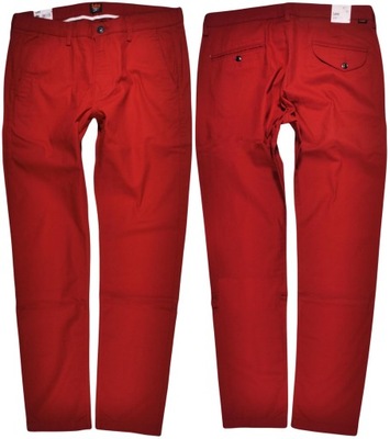 LEE spodnie SLIM regular RED trousers CHINO _ W29 L32