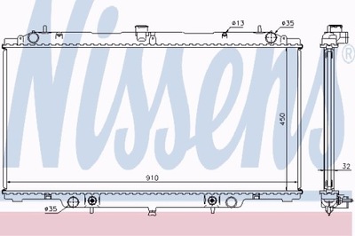 A35926 NISSENS РАДІАТОР ДВИГУНА (Z ELEMENTAMI MONTAŻOWYMI FIRST FIT) PASUJ