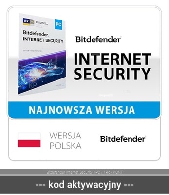 Bitdefender Internet Security 1PC / 1Rok KONT