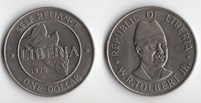 LIBERIA 1976 1 DOLLAR