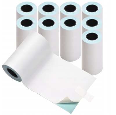 10 rolek samoprzylepny papier termiczny 57x30mm
