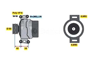 Генератор bosch 6461540002 a 80 986047843 1243251 фото №1