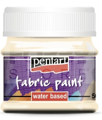 FARBA DO TKANIN UBRAŃ BEŻOWA 50ML dobrze kryjąca, można prać ...PENTART