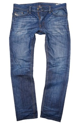 DIESEL THAVAR SLIM JEANS spodnie męskie granatowe PREMIUM 36/32 pas 94