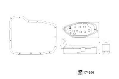 FEBI BILSTEIN FILTRO HYDRAULIKI CAJAS DE TRANSMISIÓN DODGE DAKOTA DURANGO  