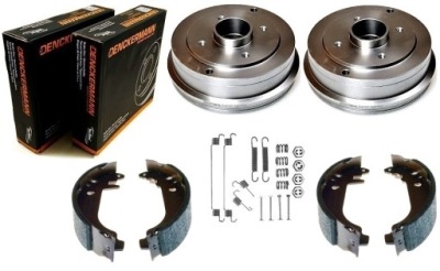 Гальмівні барабани гальмівні колодки renault clio i twingo 19 kpl bendix фото №1