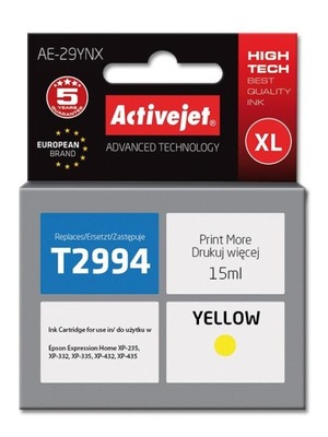 Tusz ActiveJet AE-29YNX do Epson żółty (yellow)