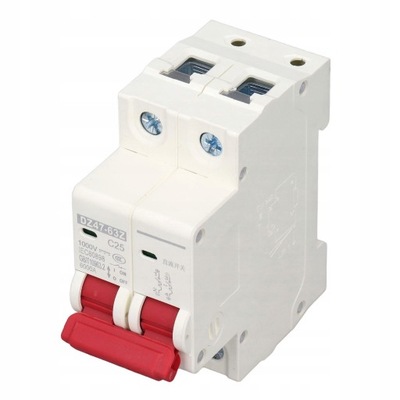 CONMUTADOR 2P DC 1000V MCB 25A INTERRUPTOR DE PROTECCIÓN  