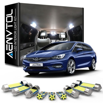 JUEGO ILUMINACION INTERIOR DIODO LUMINOSO LED OPEL ASTRA K 6000K  