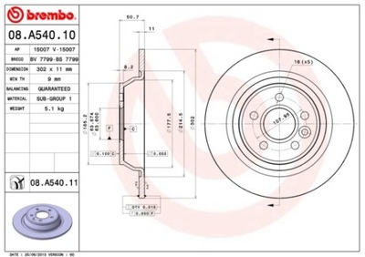 DISCO DE FRENADO 302X11 P FORD (CHANGAN) MONDEO / ZHISHENG 11/07-> / FORD  