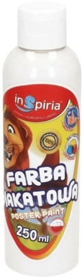 Farba plakatowa. Biała 250ml