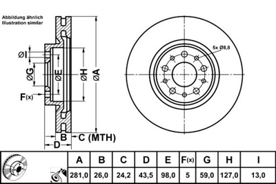 ATE ДИСКИ ТОРМОЗНЫЕ ТОРМОЗНЫЕ 2 ШТУКИ. ПЕРЕД FIAT TIPO 1.4-1.6D 10.15-