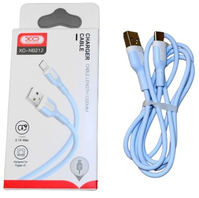 XO kabel NB212 USB - USB-C 1,0 m 2,1A niebieski