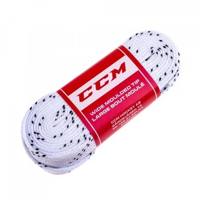 CCM Team Sznurówki szerokie białe 244cm