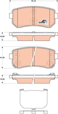 КОЛОДКИ ТОРМОЗНОЙ HYUNDAI I30 07- ЗАД