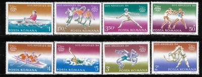 Rumunia 1984 Znaczki 4058-65 ** sport igrzyska olimpijskie Olimpiada kajak