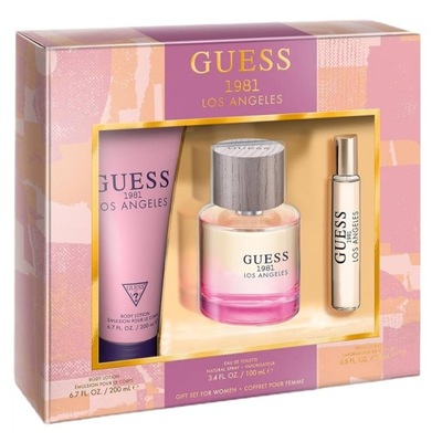GUESS ZESTAW PREZENTOWY 3w1 DLA KOBIET UPOMINEK 1981 Los Angeles