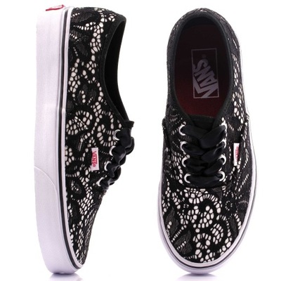 VANS Trampki Czarny Koronka Oryginał 36,5