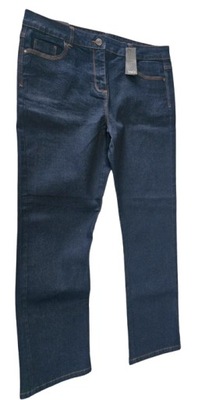 M&Co spodnie jeansowe granatowe proste 44