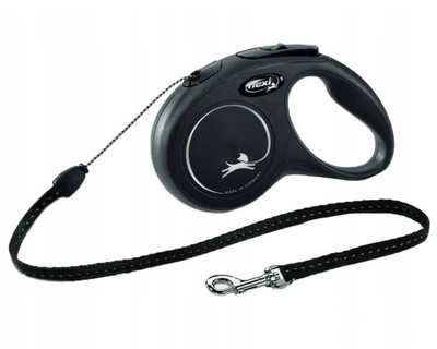 FLEXI Smycz New Classic Linka M 5m do 20kg CZARNA