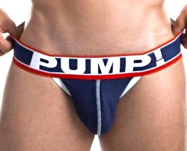 PUMP JOCKSTRAP MAJTKI XL GRANATOWY SIATKA MESH GYM