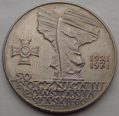 10 złotych - 50 ROCZNICA POWSTANIA ŚLĄSKIEGO 1971