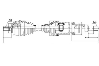 Приводной вал volvo v40 d2/t3/t4 12- правая mtm фото №1