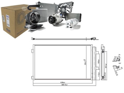 KONDENSATORIUS KONDENSATORIUS KONDICIONAVIMO NISSENS 941284 NISSAN QASHQAI 