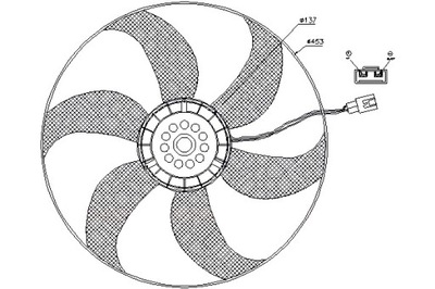 NISSENS VENTILADOR DEL RADIADOR MERCEDES V 638 2 VITO W638 2.0-2.8  