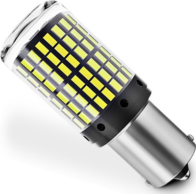 LEMPUTĖ LEMPUTĖS P21W 144 LED SMD 4014 BA15S CANBUS ATBULINIS BALTA GALINGA 